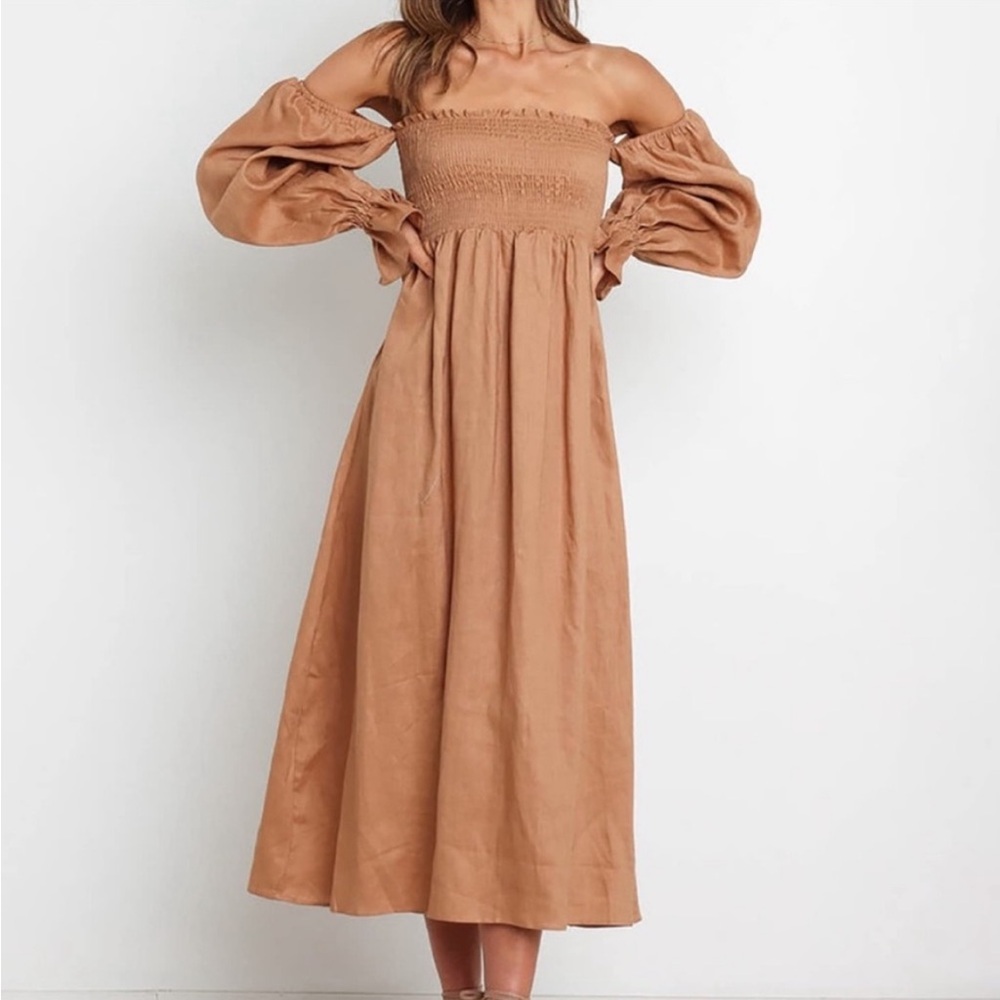 Petal and Pup Domencia Tan Dress